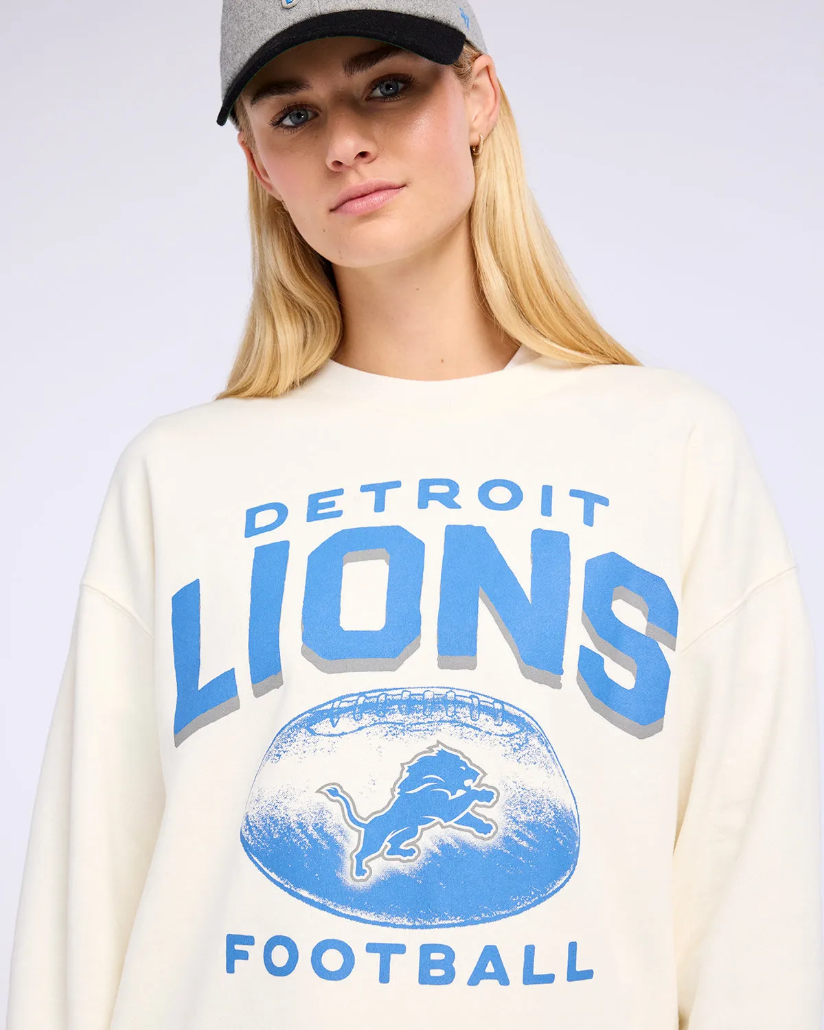 DETROIT LIONS ARCH CLOUD '47 OVERSIZED CREW WOMENS sold by 47 product image thumbnail 3