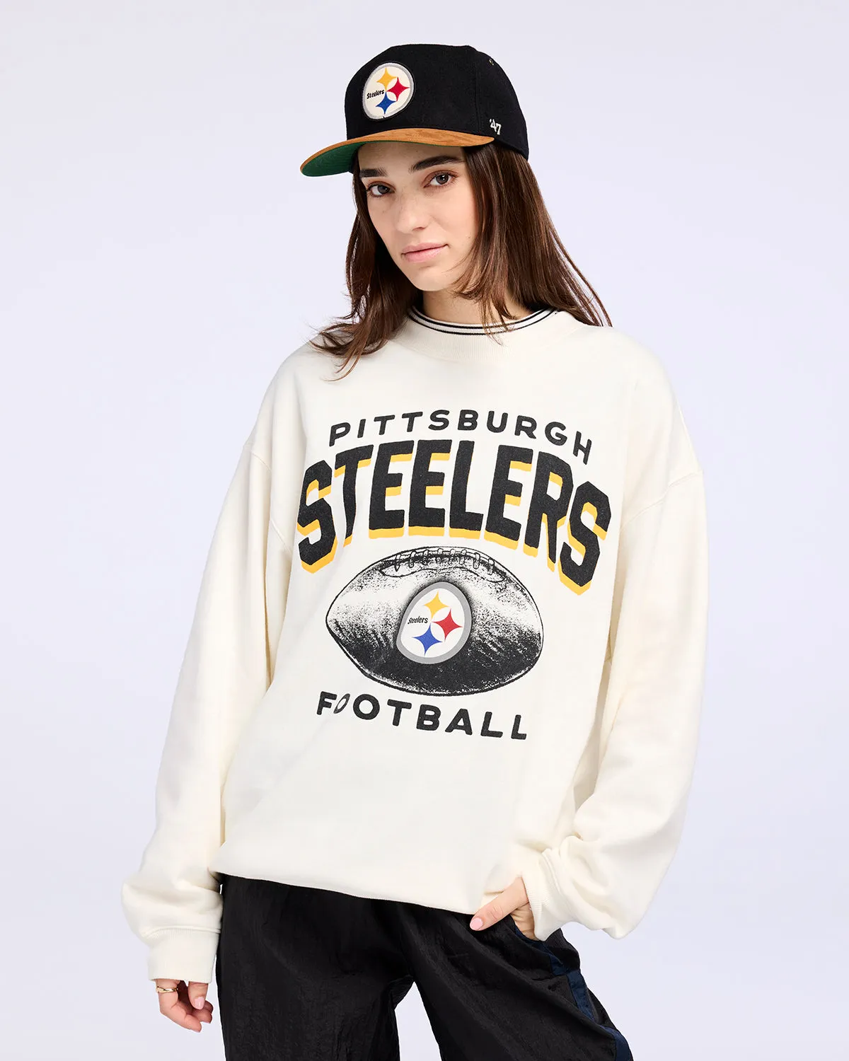 PITTSBURGH STEELERS ARCH CLOUD '47 OVERSIZED CREW WOMENS sold by 47