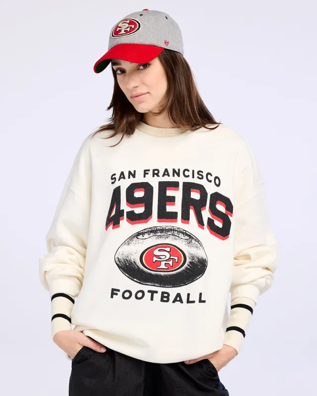 SAN FRANCISCO 49ERS ARCH CLOUD '47 OVERSIZED CREW WOMENS sold by 47
