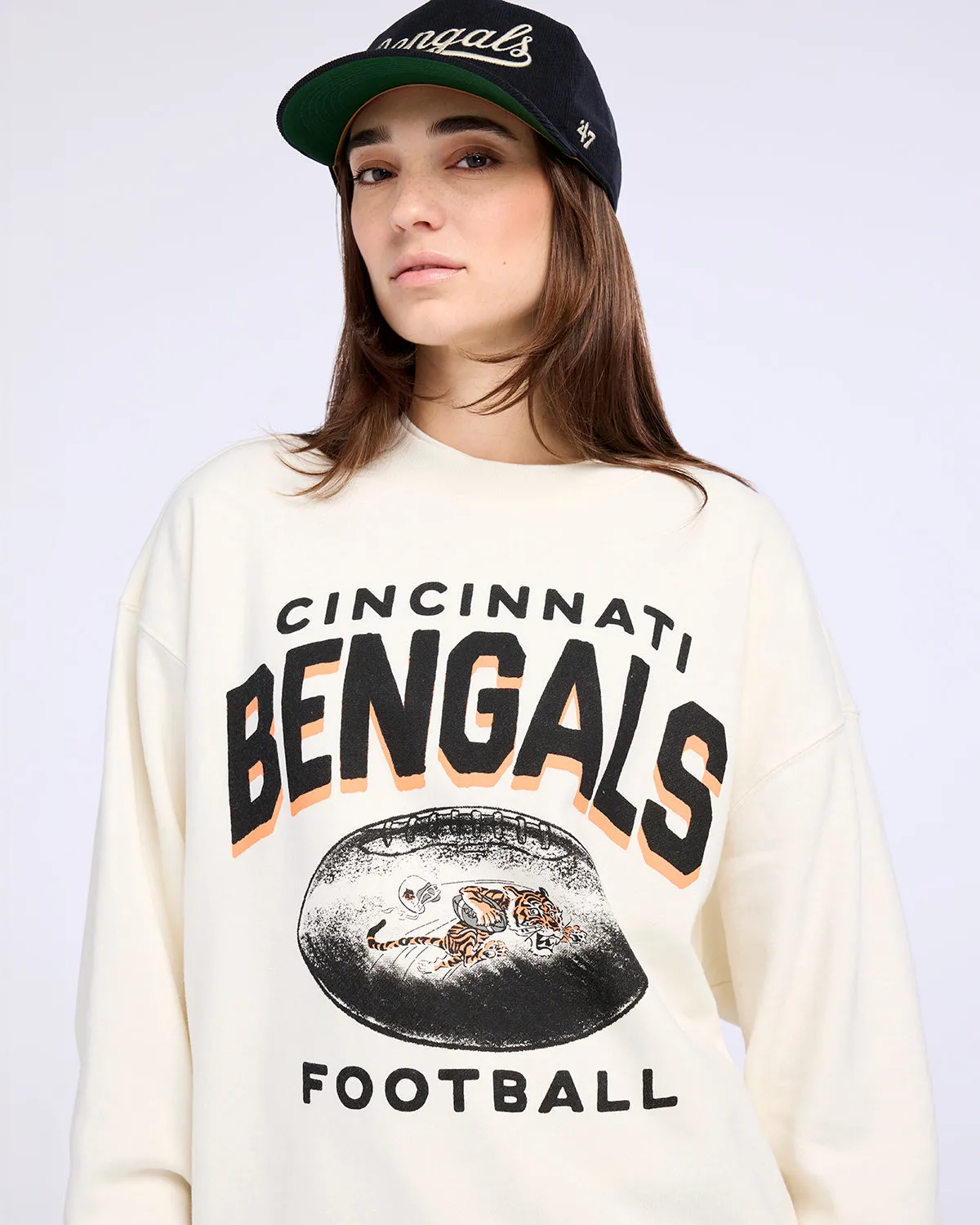 CINCINNATI BENGALS HISTORIC ARCH CLOUD '47 OVERSIZED CREW WOMENS sold by 47 product image thumbnail 3