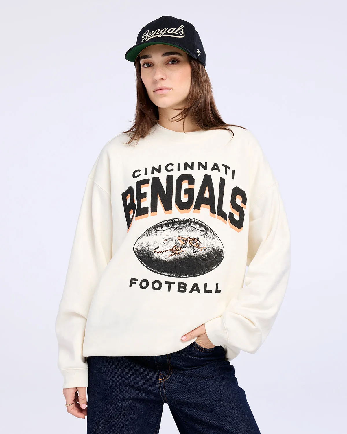 CINCINNATI BENGALS HISTORIC ARCH CLOUD '47 OVERSIZED CREW WOMENS sold by 47