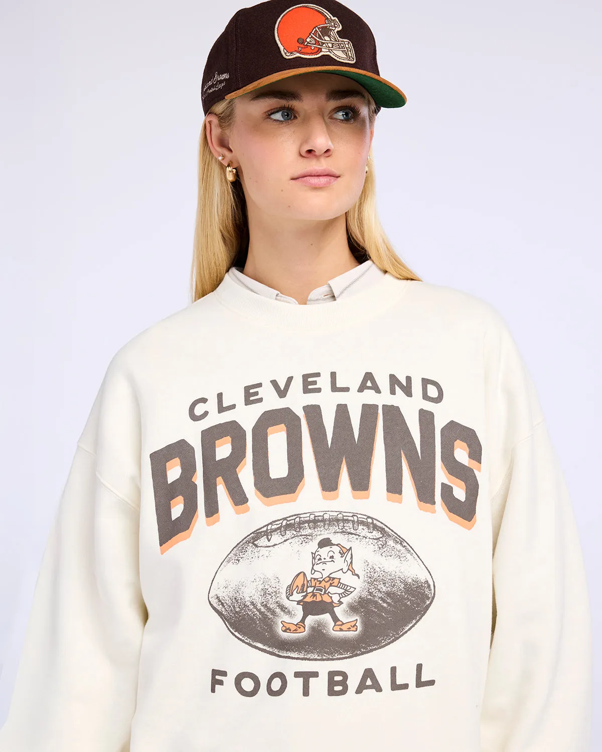 CLEVELAND BROWNS HISTORIC ARCH CLOUD '47 OVERSIZED CREW WOMENS sold by 47 product image thumbnail 3