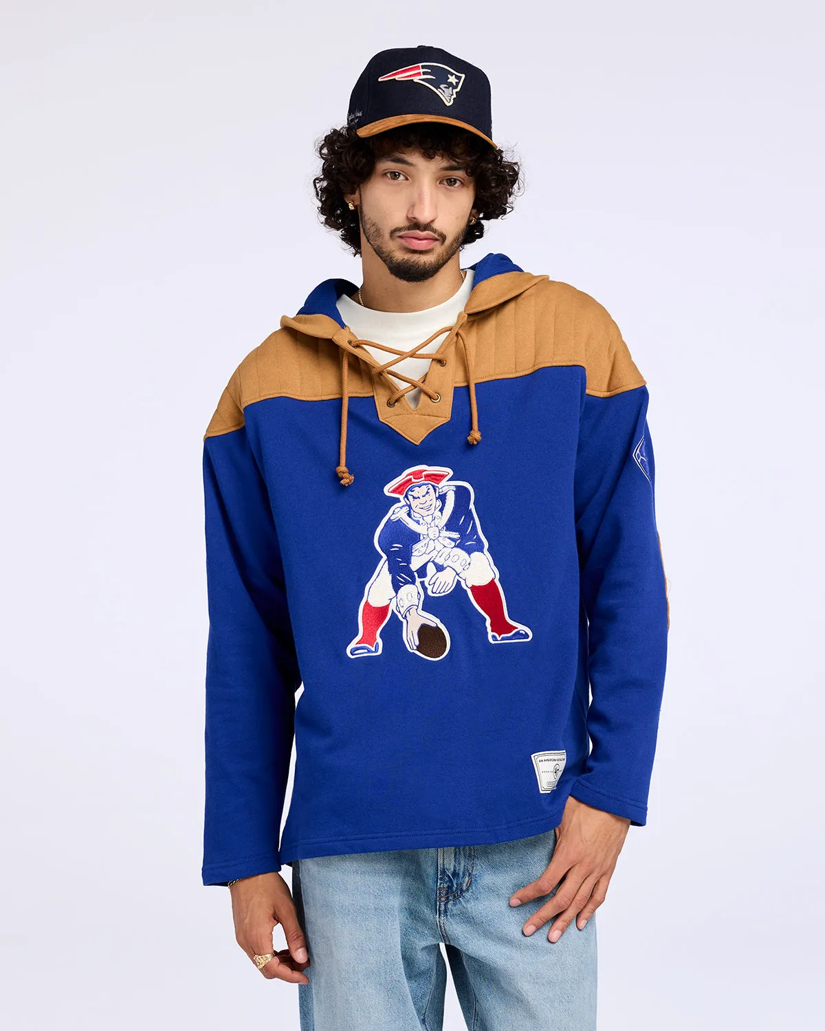 NEW ENGLAND PATRIOTS HISTORIC FLANNAGAN '47 WINGBACK LACER sold by 47