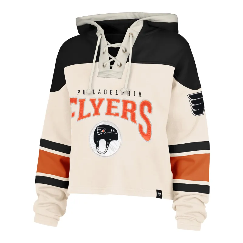 PHILADELPHIA FLYERS SHOT BLOCK CROPPED '47 SUPERIOR LACER HOOD WOMENS sold by 47