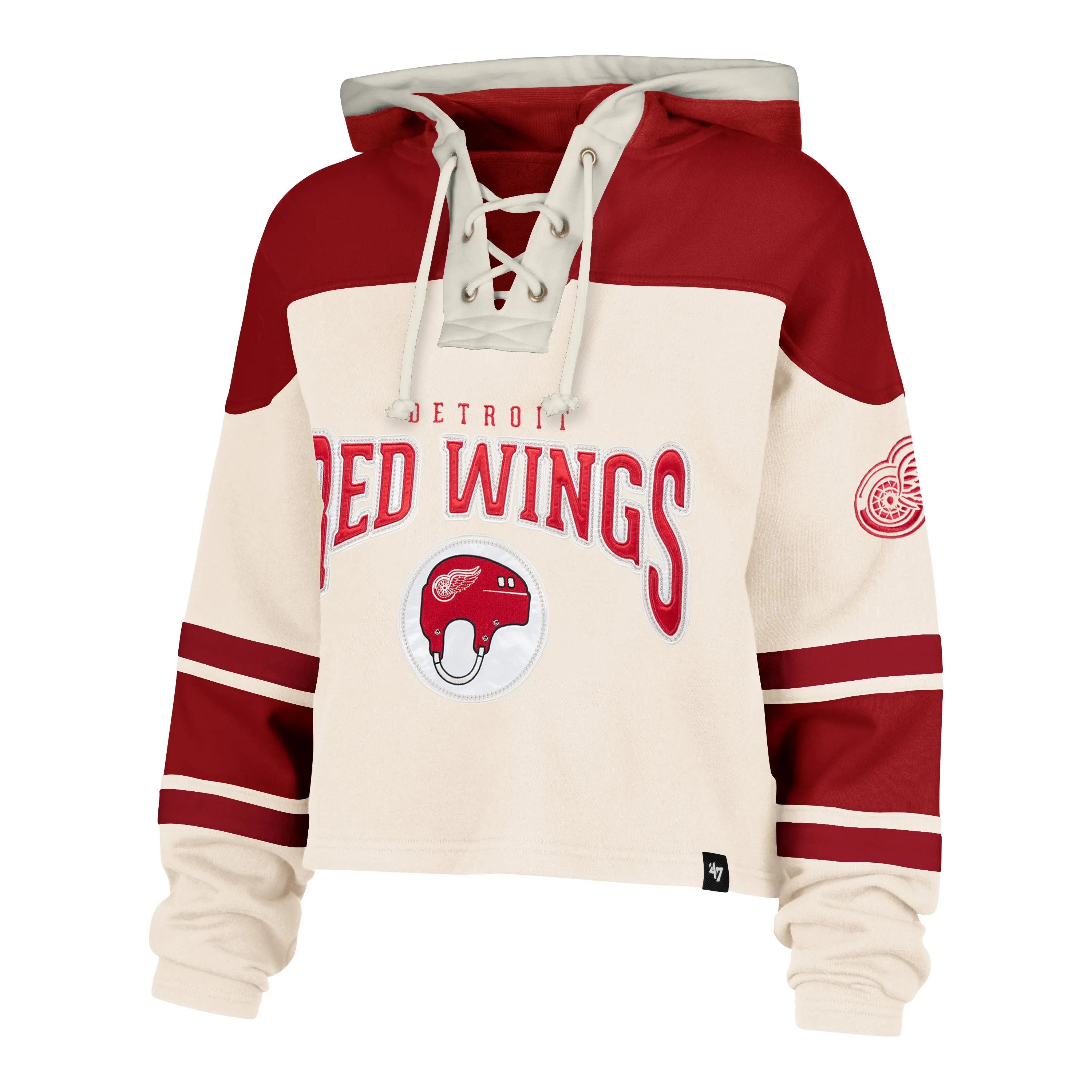 DETROIT RED WINGS SHOT BLOCK CROPPED '47 SUPERIOR LACER HOOD WOMENS sold by 47