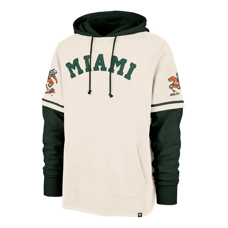 MIAMI HURRICANES VINTAGE TRIFECTA '47 SHORTSTOP PULLOVER HOOD sold by 47