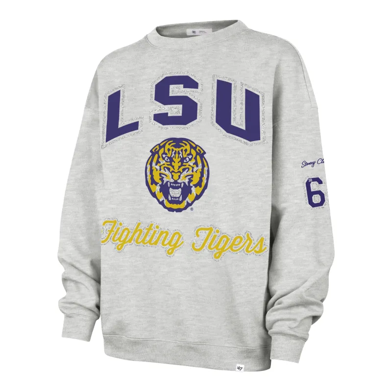 LOUISIANA STATE TIGERS LSU STONEY CLOVER LANE X '47 OVERSIZED GLITTER ARCH CREW WOMENS sold by 47