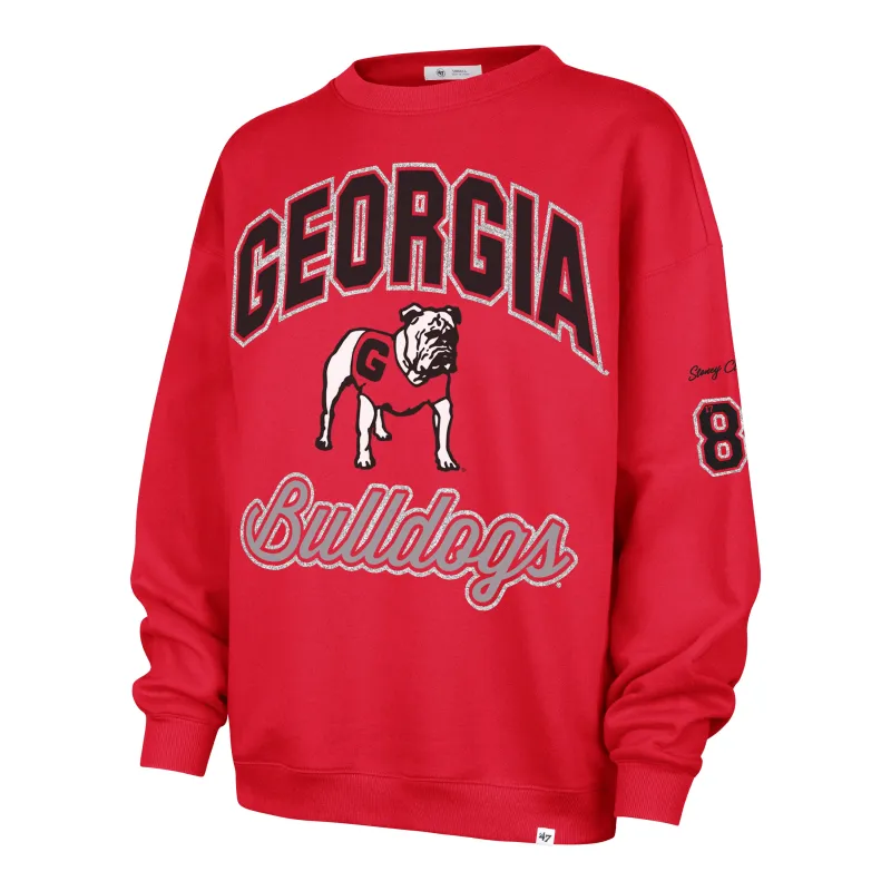 GEORGIA BULLDOGS STONEY CLOVER LANE X '47 OVERSIZED GLITTER ARCH CREW WOMENS sold by 47