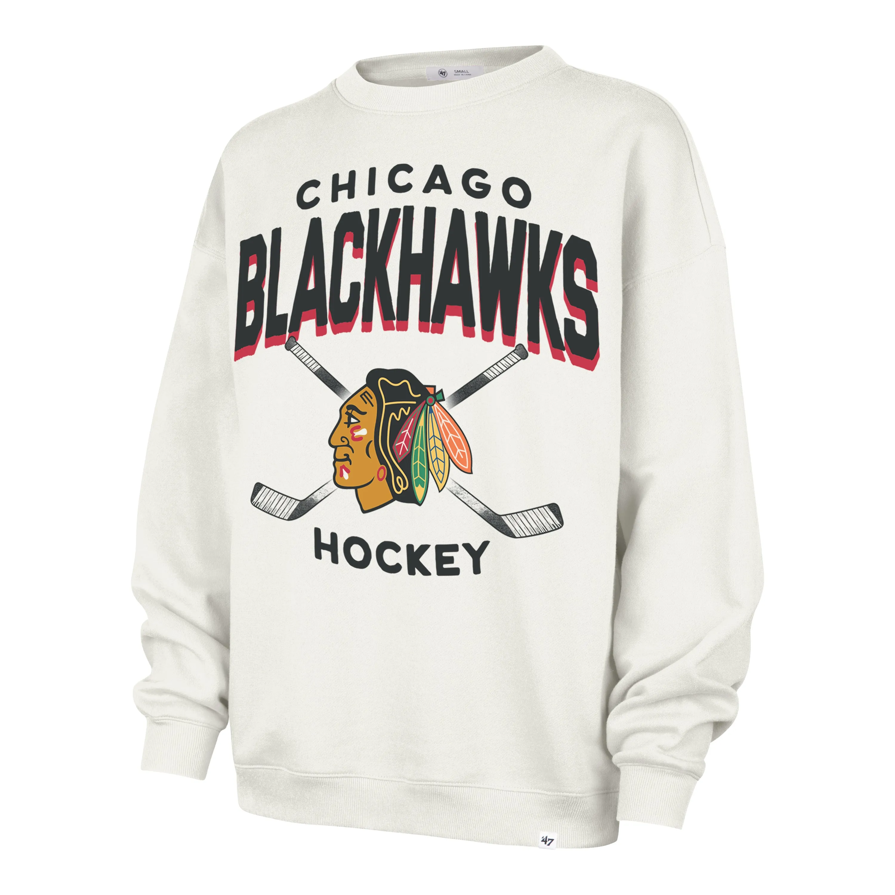 CHICAGO BLACKHAWKS ARCH CLOUD '47 OVERSIZED CREW WOMENS sold by 47