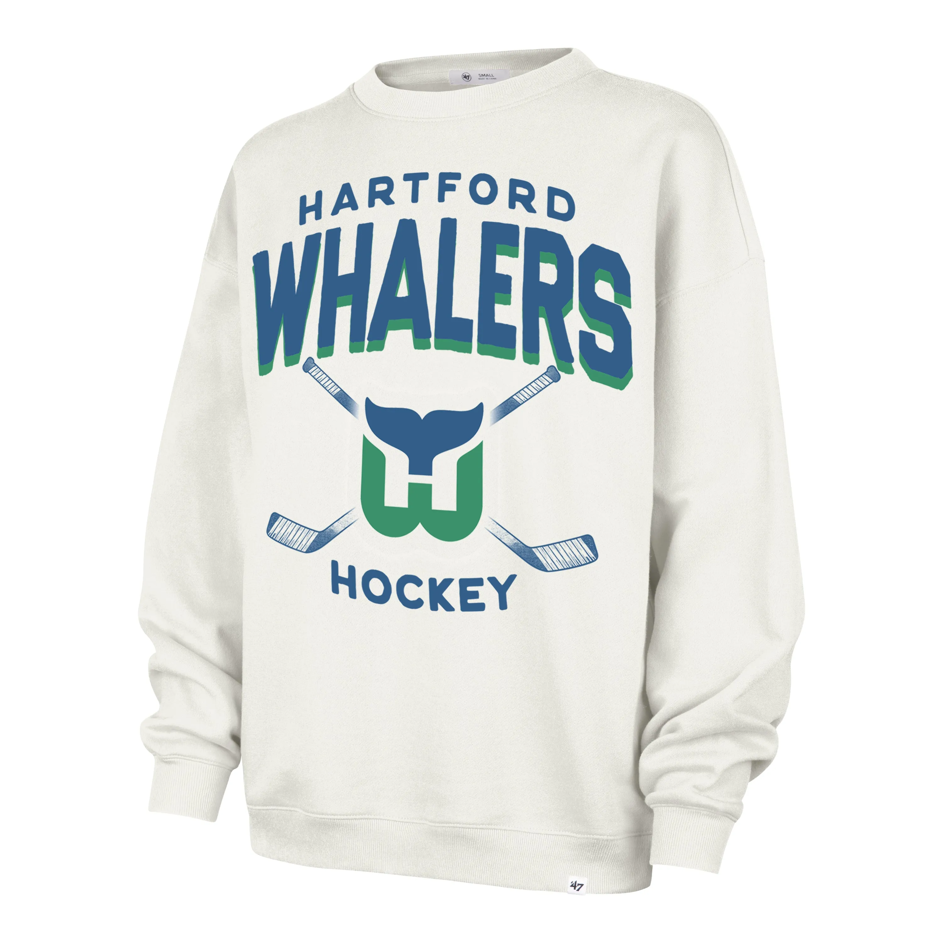 HARTFORD WHALERS VINTAGE ARCH CLOUD '47 OVERSIZED CREW WOMENS sold by 47
