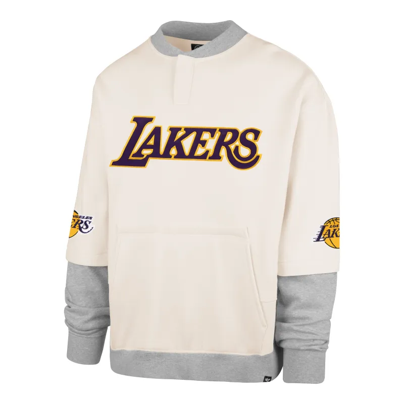 LOS ANGELES LAKERS TRIFECTA '47 DOUBLE LAYERED SNAP CREW sold by 47