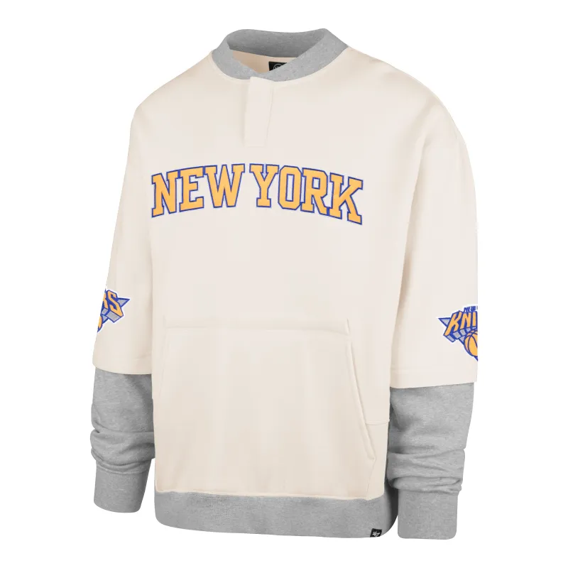 NEW YORK KNICKS TRIFECTA '47 DOUBLE LAYERED SNAP CREW sold by 47