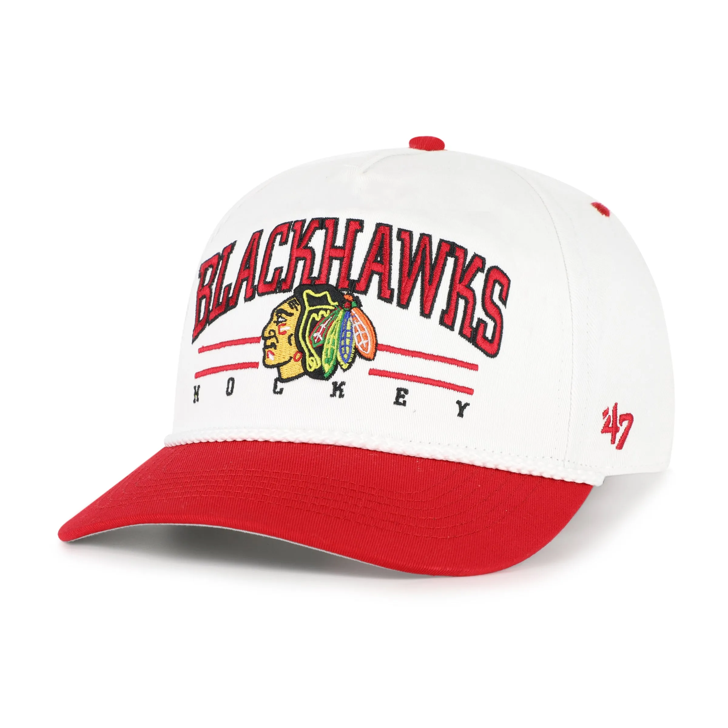 CHICAGO BLACKHAWKS ROSCOE ROPE TWO TONE '47 HITCH sold by 47