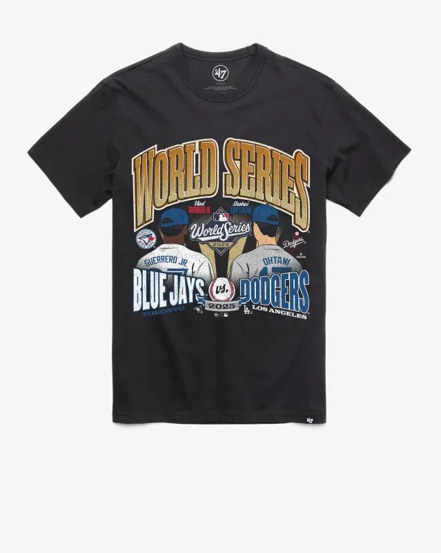 TORONTO BLUE JAYS / LOS ANGELES DODGERS DUELING WORLD SERIES ID '47 FRANKLIN TEE sold by 47
