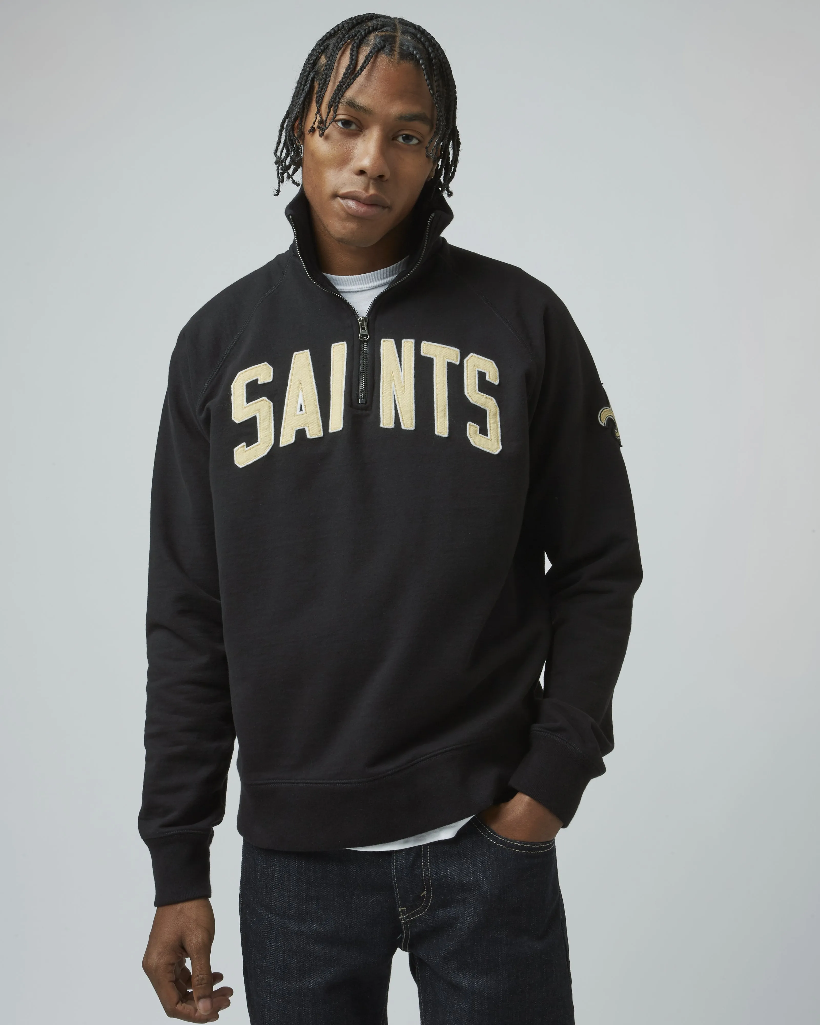 NEW ORLEANS SAINTS BANKS '47 HARRIS SCRIMMAGE 1/4 ZIP sold by 47 product image thumbnail 3