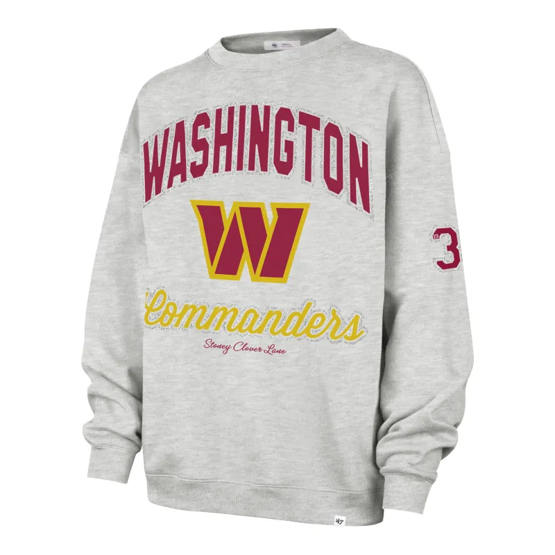 WASHINGTON COMMANDERS STONEY CLOVER LANE X '47 OVERSIZED GLITTER ARCH  CREW WOMENS sold by 47