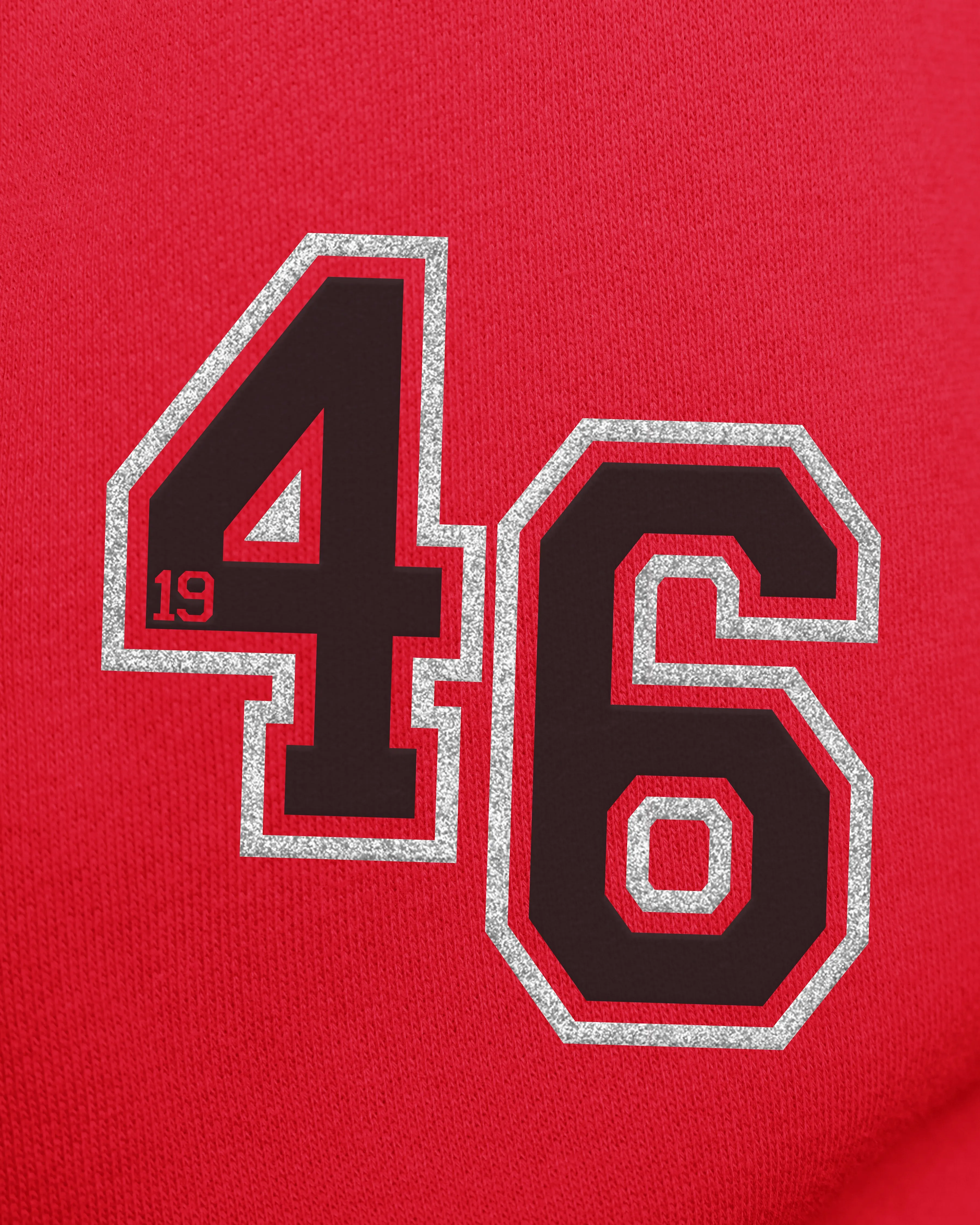 SAN FRANCISCO 49ERS STONEY CLOVER LANE X '47 OVERSIZED GLITTER ARCH CREW WOMENS sold by 47 product image thumbnail 3