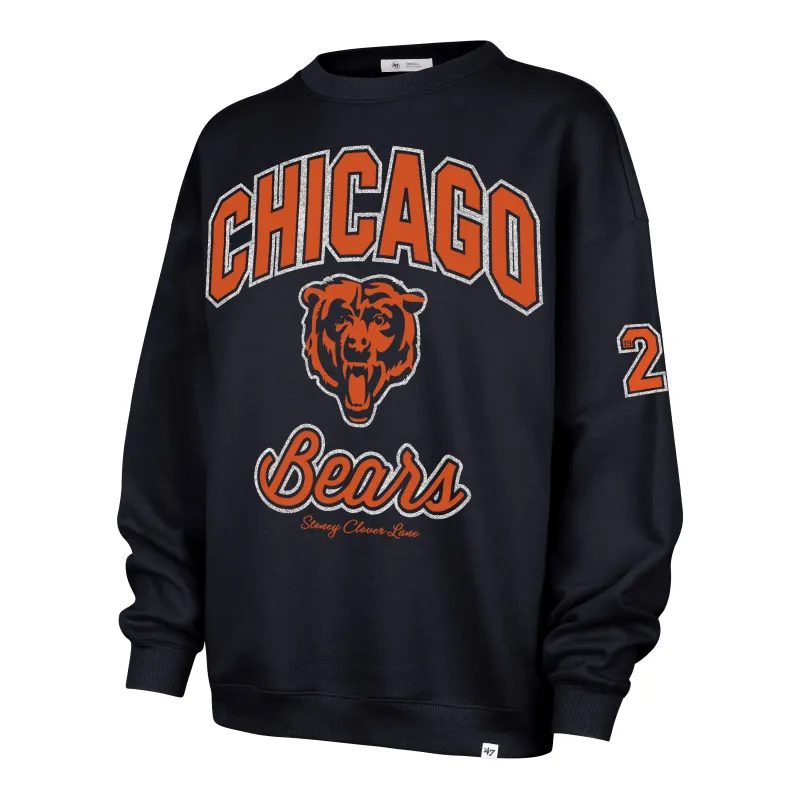 CHICAGO BEARS STONEY CLOVER LANE X '47 OVERSIZED GLITTER ARCH CREW WOMENS sold by 47
