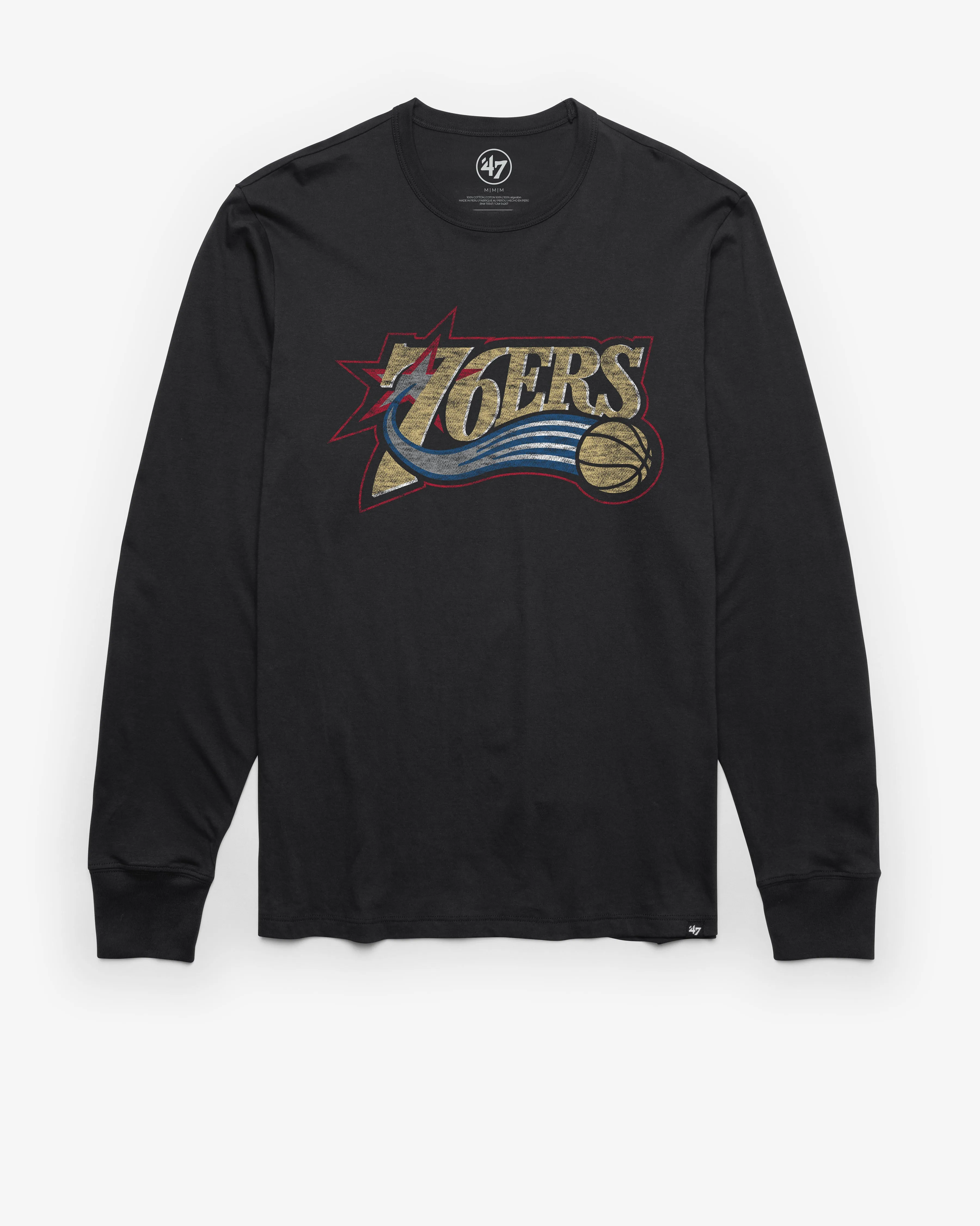 PHILADELPHIA 76ERS HARDWOOD CLASSICS PREMIER '47 FRANKLIN LONG SLEEVE TEE sold by 47