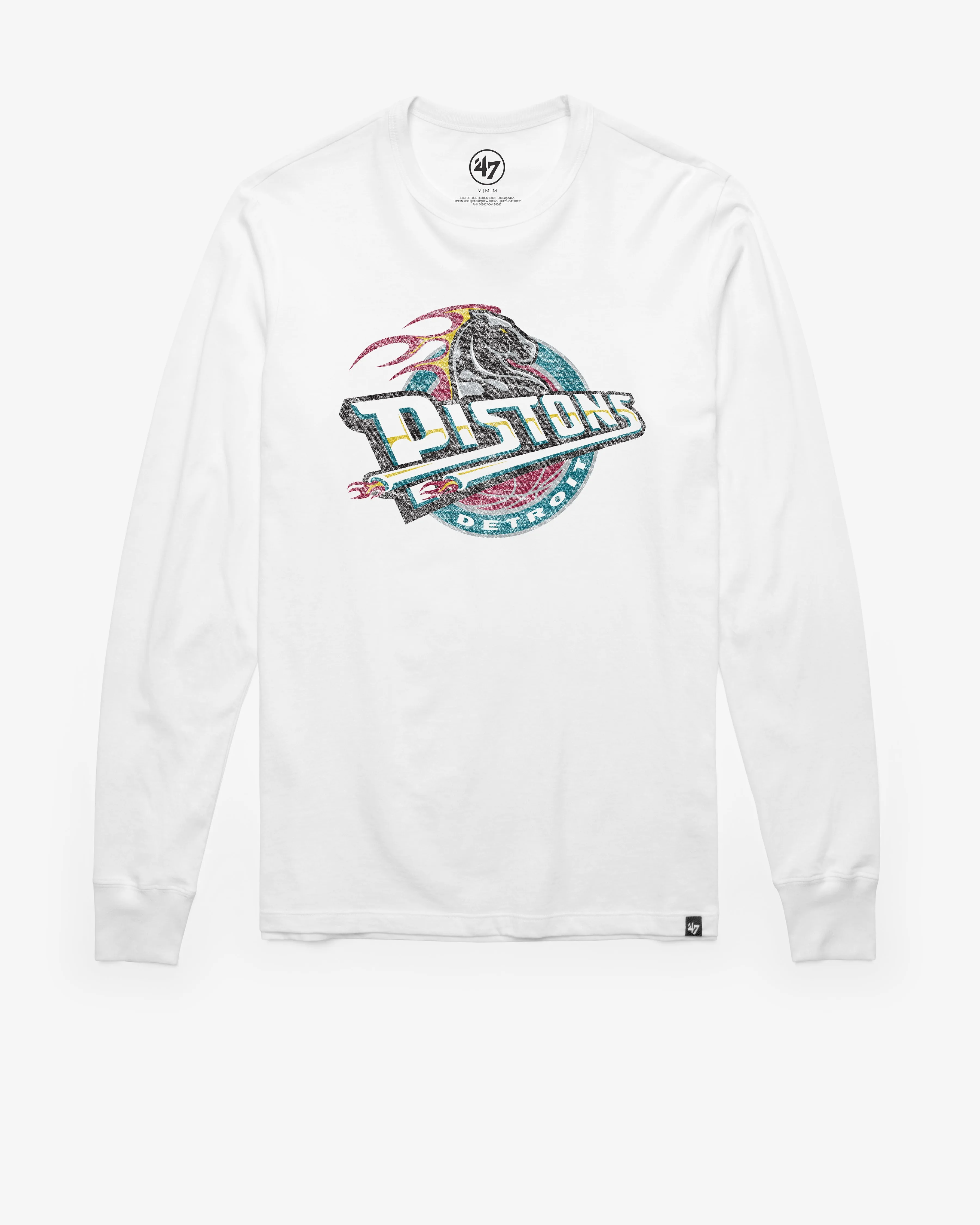 DETROIT PISTONS HARDWOOD CLASSICS PREMIER '47 FRANKLIN LONG SLEEVE TEE sold by 47