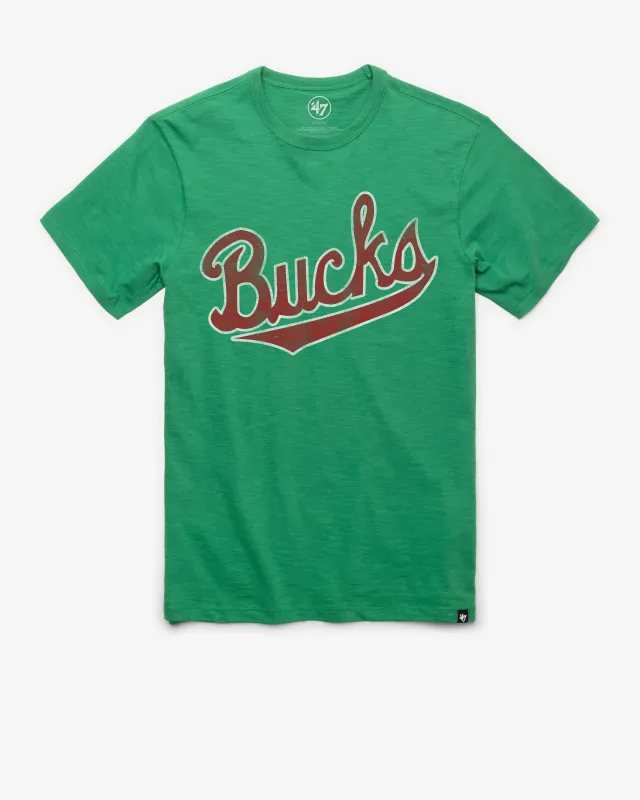 MILWAUKEE BUCKS HARDWOODS CLASSICS GRIT WORDMARK '47 SCRUM TEE sold by 47