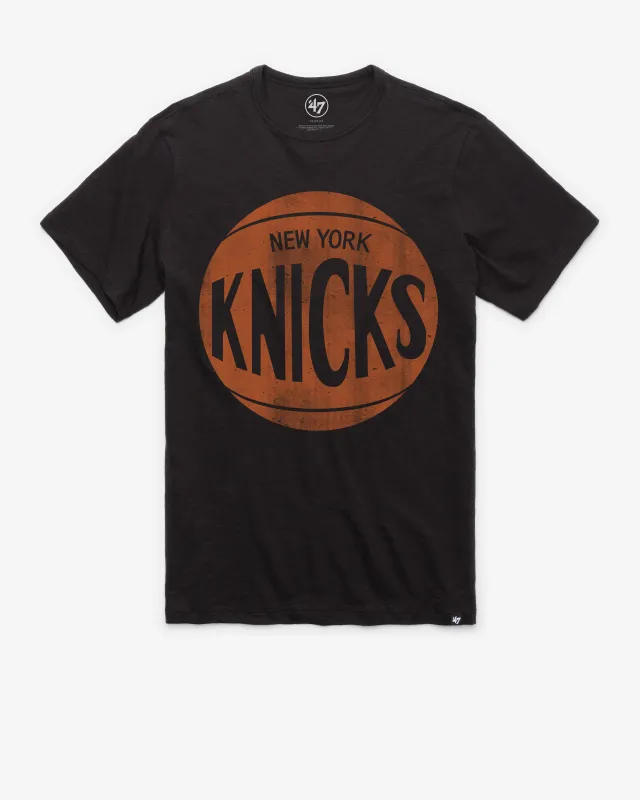 NEW YORK KNICKS HARDWOOD CLASSICS GRIT '47 SCRUM TEE sold by 47