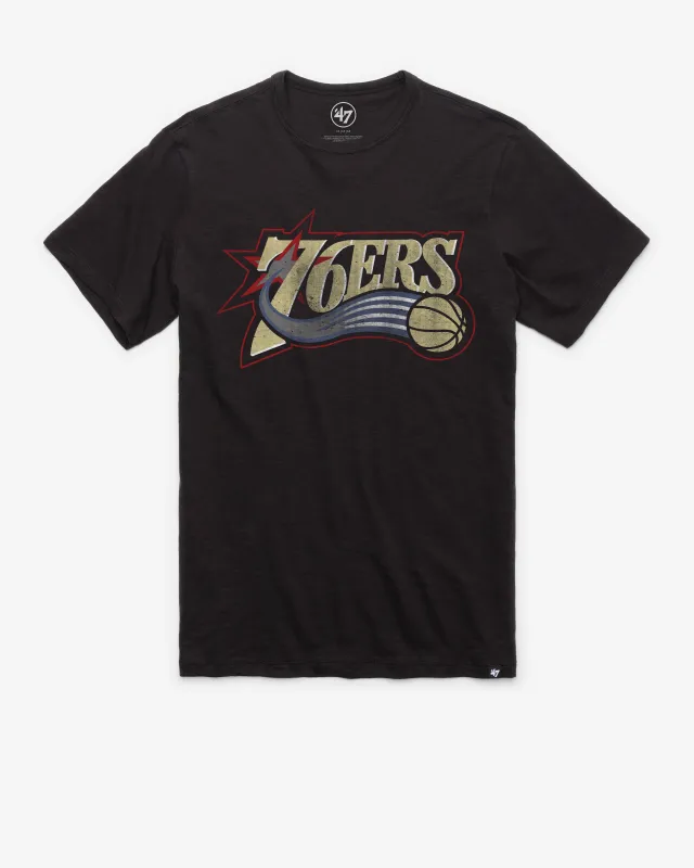 PHILADELPHIA 76ERS HARDWOOD CLASSICS GRIT '47 SCRUM TEE sold by 47