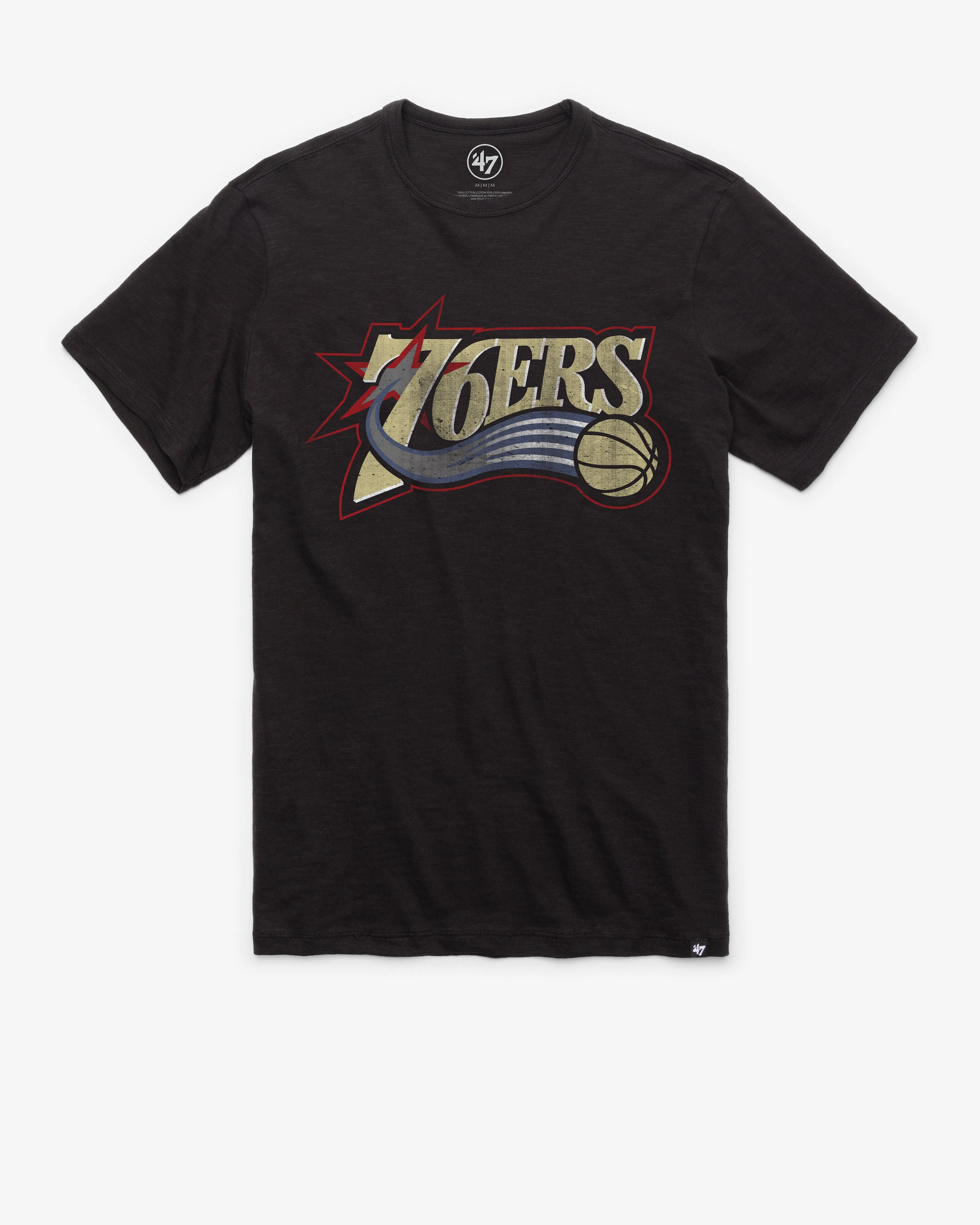 PHILADELPHIA 76ERS HARDWOOD CLASSICS GRIT '47 SCRUM TEE sold by 47
