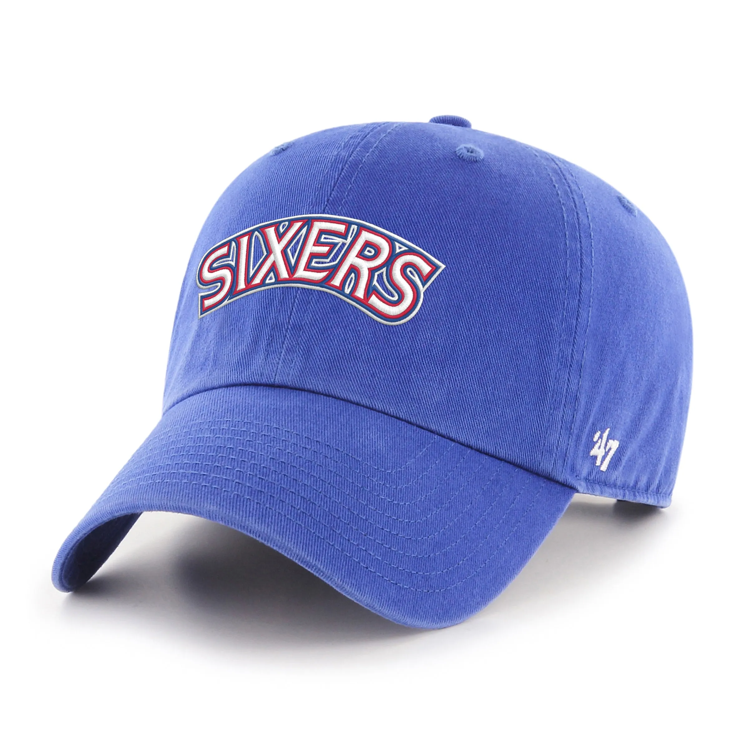 PHILADELPHIA 76ERS HARDWOOD CLASSICS SCRIPT '47 CLEAN UP sold by 47