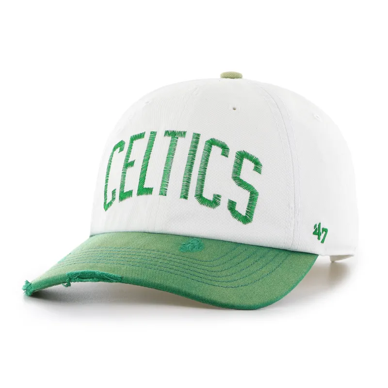 BOSTON CELTICS HARDWOOD CLASSICS WORN SCRIPT '47 CLEAN UP MF MID FIT made by 47