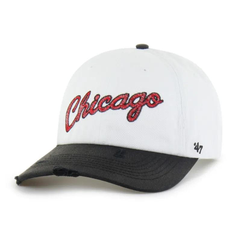 CHICAGO BULLS HARDWOOD CLASSICS WORN SCRIPT '47 CLEAN UP MF MID FIT made by 47