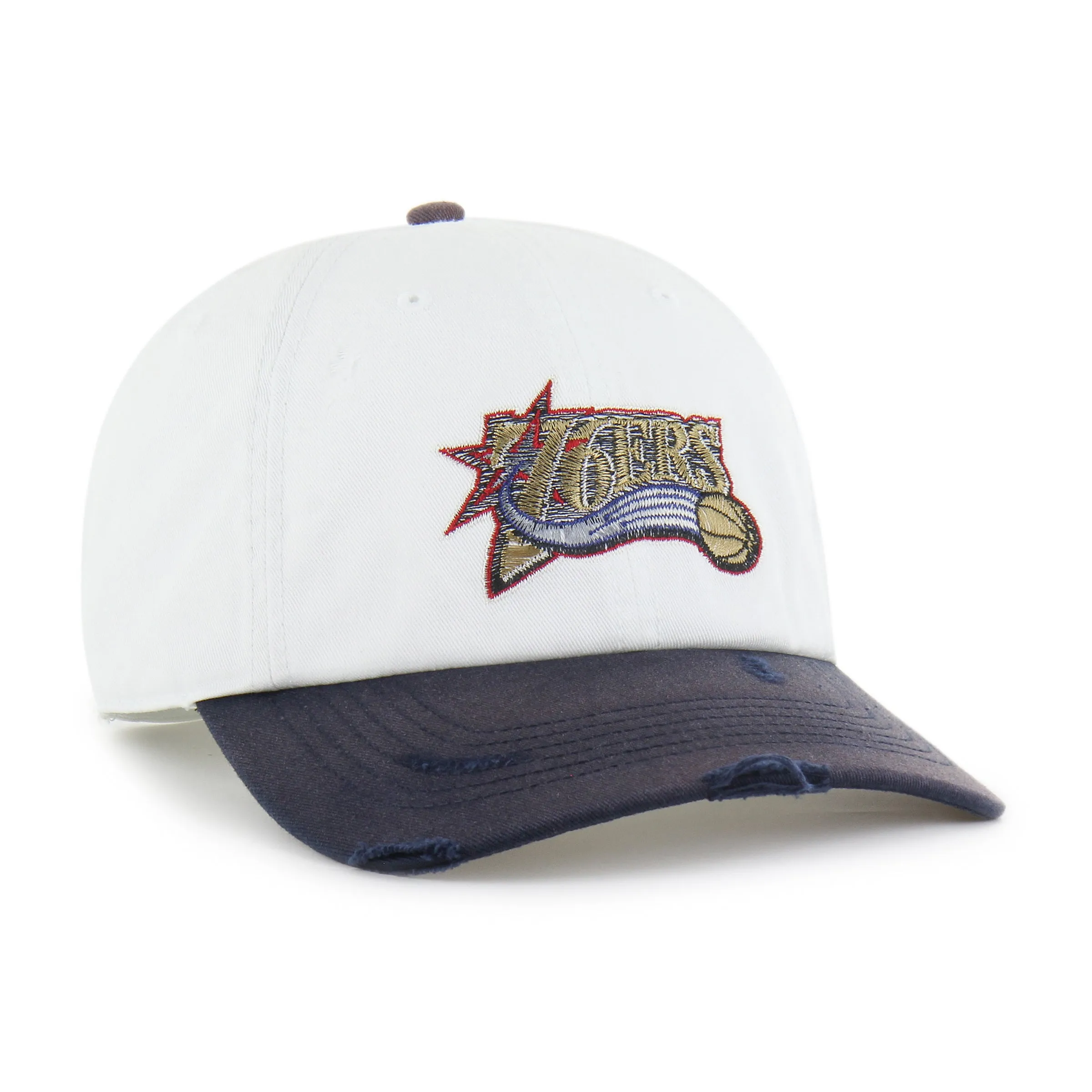 PHILADELPHIA 76ERS HARDWOOD CLASSICS WORN SCRIPT '47 CLEAN UP MF MID FIT sold by 47 product image thumbnail 3