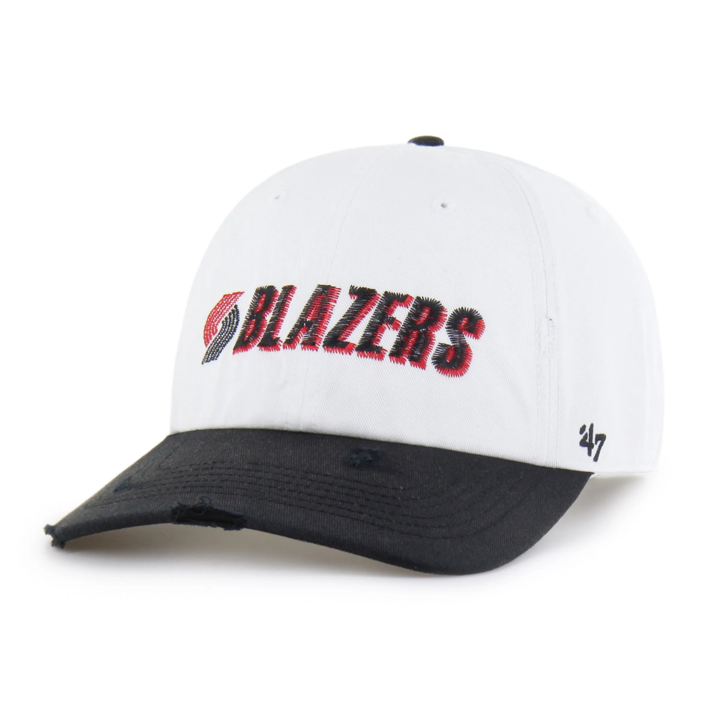 PORTLAND TRAILBLAZERS HARDWOOD CLASSICS WORN SCRIPT '47 CLEAN UP MF MID FIT sold by 47