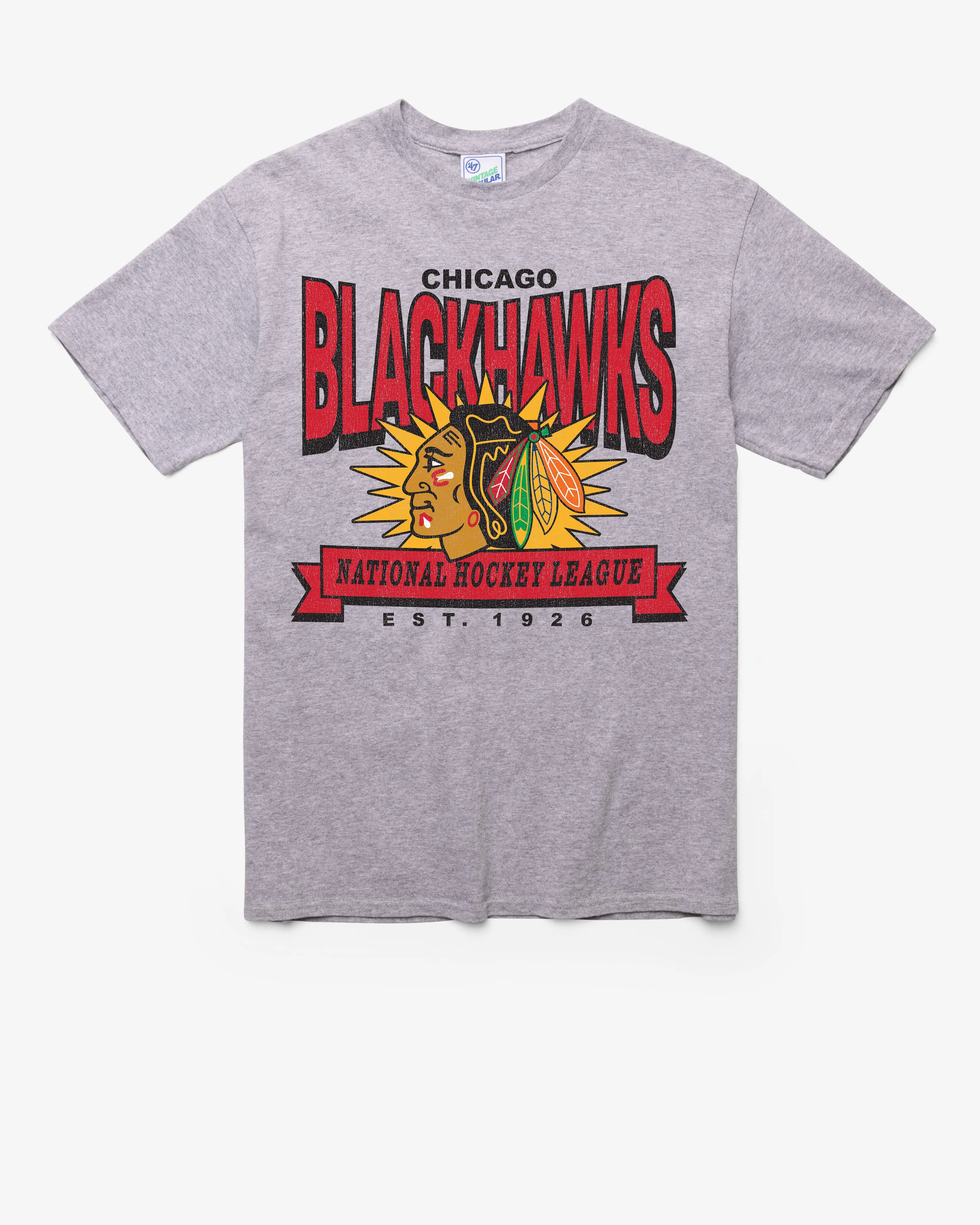 CHICAGO BLACKHAWKS TWELVE SIX VINTAGE '47 TUBULAR TEE sold by 47