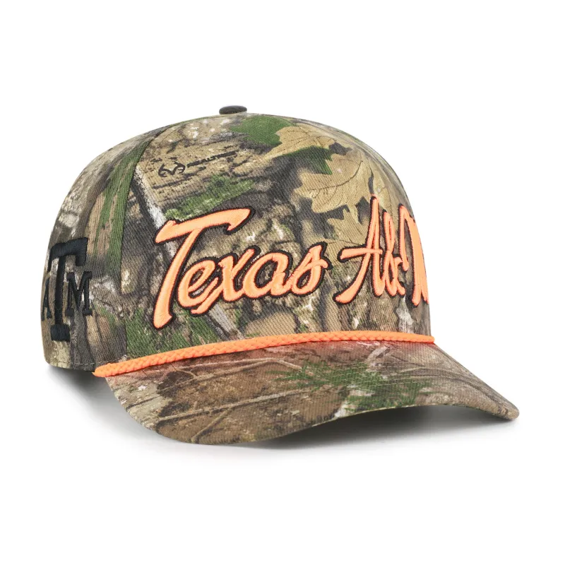TEXAS A&M AGGIES OVERHAND SCRIPT REALTREE '47 HITCH made by 47