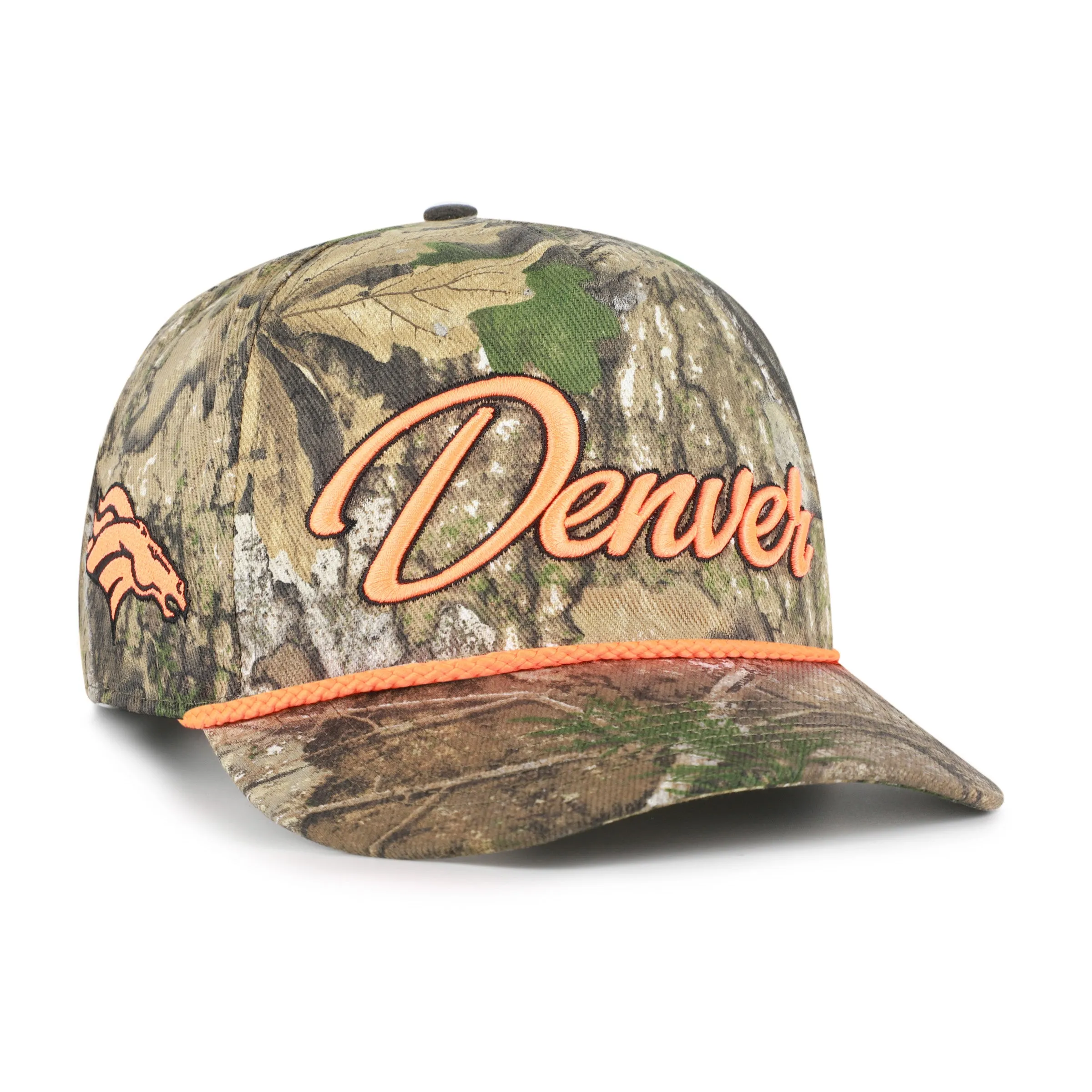 DENVER BRONCOS OVERHAND SCRIPT REALTREE '47 HITCH RELAXED FIT sold by 47