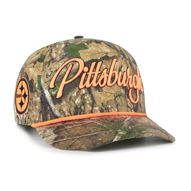 PITTSBURGH STEELERS OVERHAND SCRIPT REALTREE '47 HITCH RELAXED FIT sold by 47