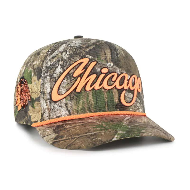 CHICAGO BLACKHAWKS OVERHAND SCRIPT REALTREE '47 HITCH sold by 47
