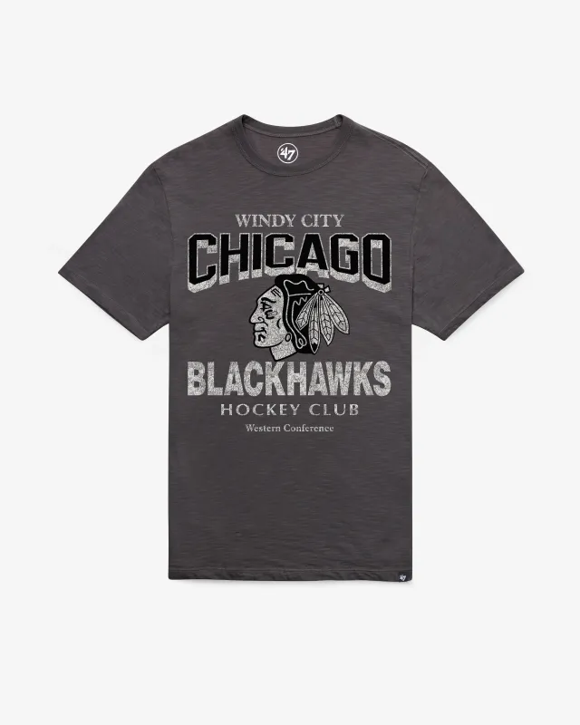 CHICAGO BLACKHAWKS HEAD ON '47 SCRUM TEE made by 47
