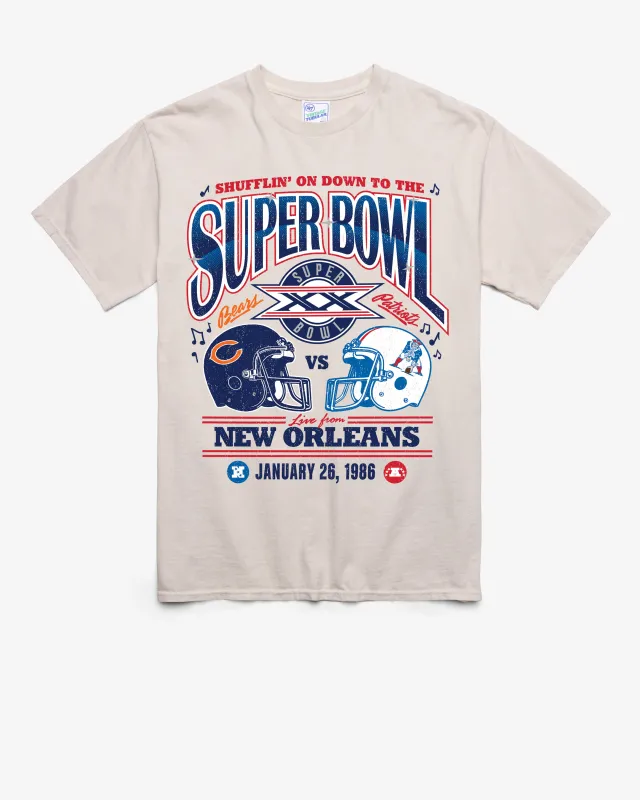 CHICAGO BEARS X NEW ENGLAND PATRIOTS SUPER BOWL GRIDIRON DUELING '47 TUBULAR TEE sold by 47