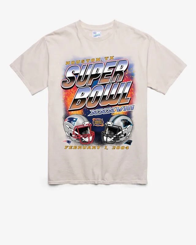 NEW ENGLAND PATRIOTS X CAROLINA PANTHERS SUPER BOWL GRIDIRON DUELING '47 TUBULAR TEE sold by 47
