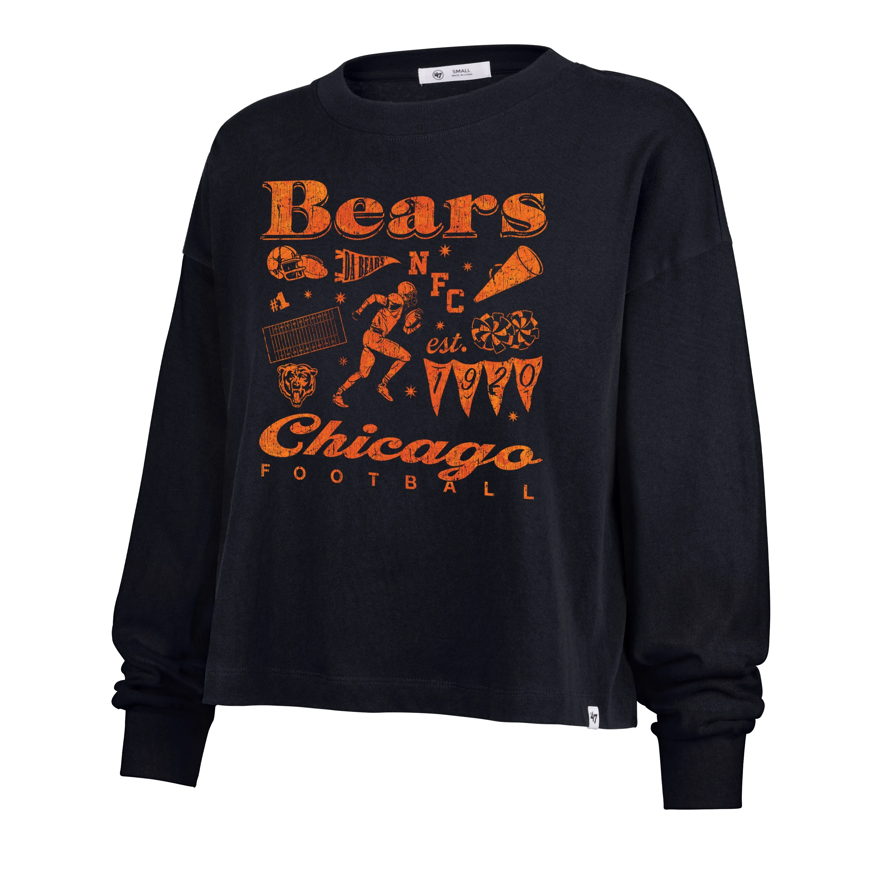 CHICAGO BEARS TEAM COLLAGE '47 SYDNEY LONG SLEEVE TEE WOMENS sold by 47