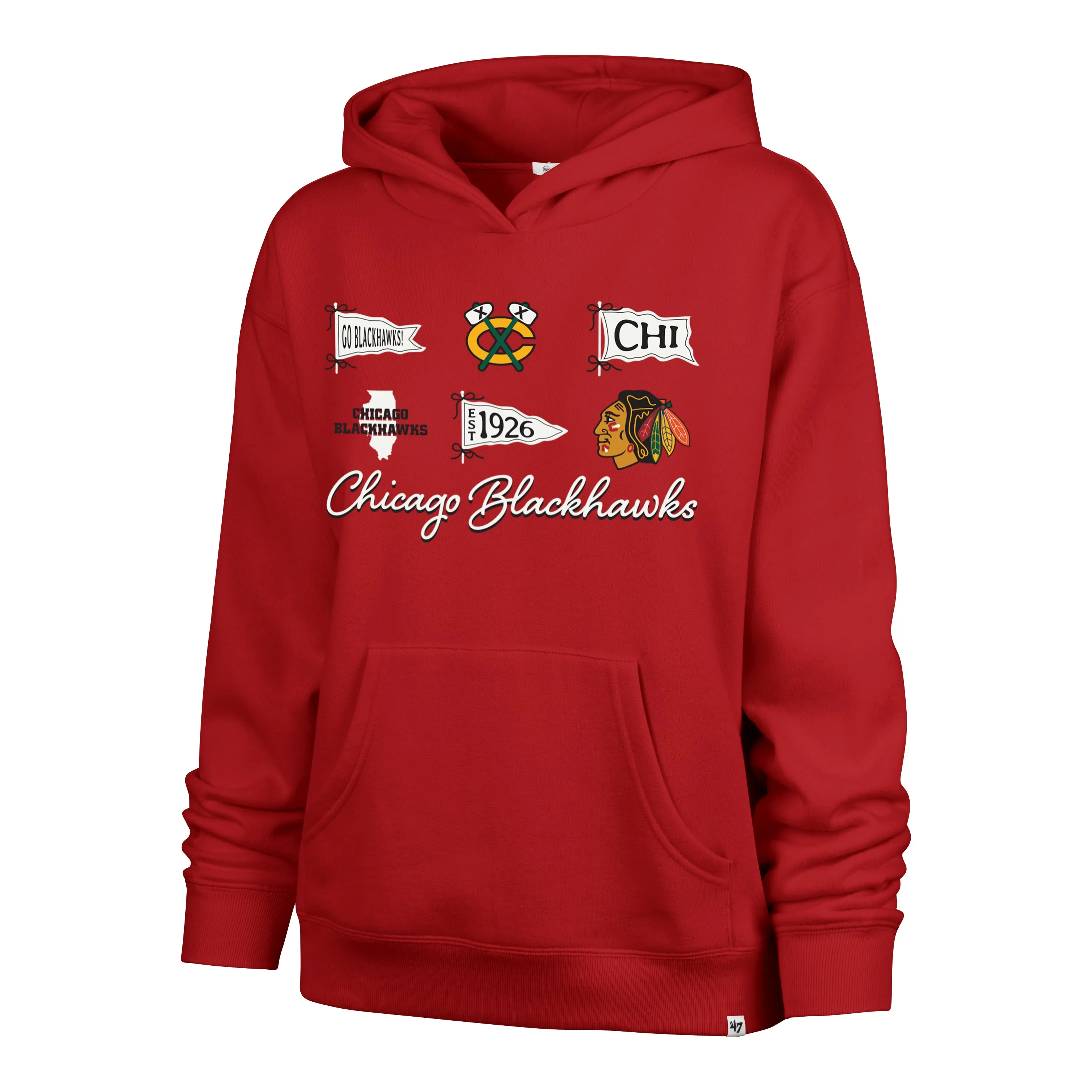 CHICAGO BLACKHAWKS BOW AND BANNERS '47 NAOMI HOOD WOMENS sold by 47