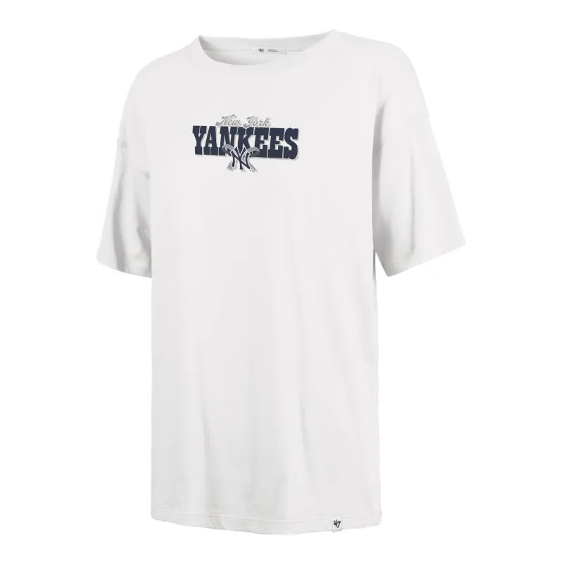 NEW YORK YANKEES BOW AND BANNER BACKER '47 SADIE TEE WOMENS made by 47