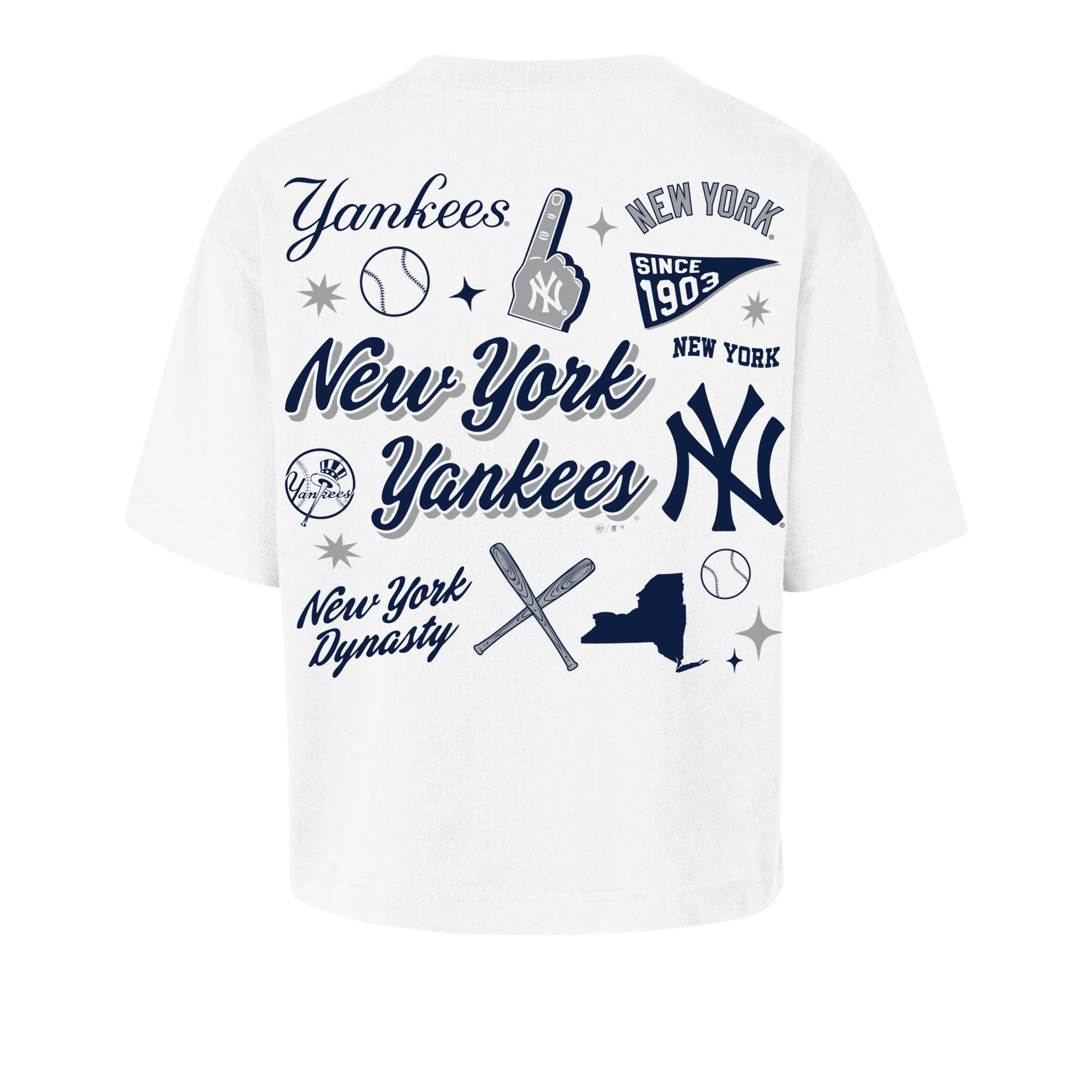 NEW YORK YANKEES COLLAGE SCRIPT '47 REED CITY TEE WOMENS sold by 47 product image thumbnail 2