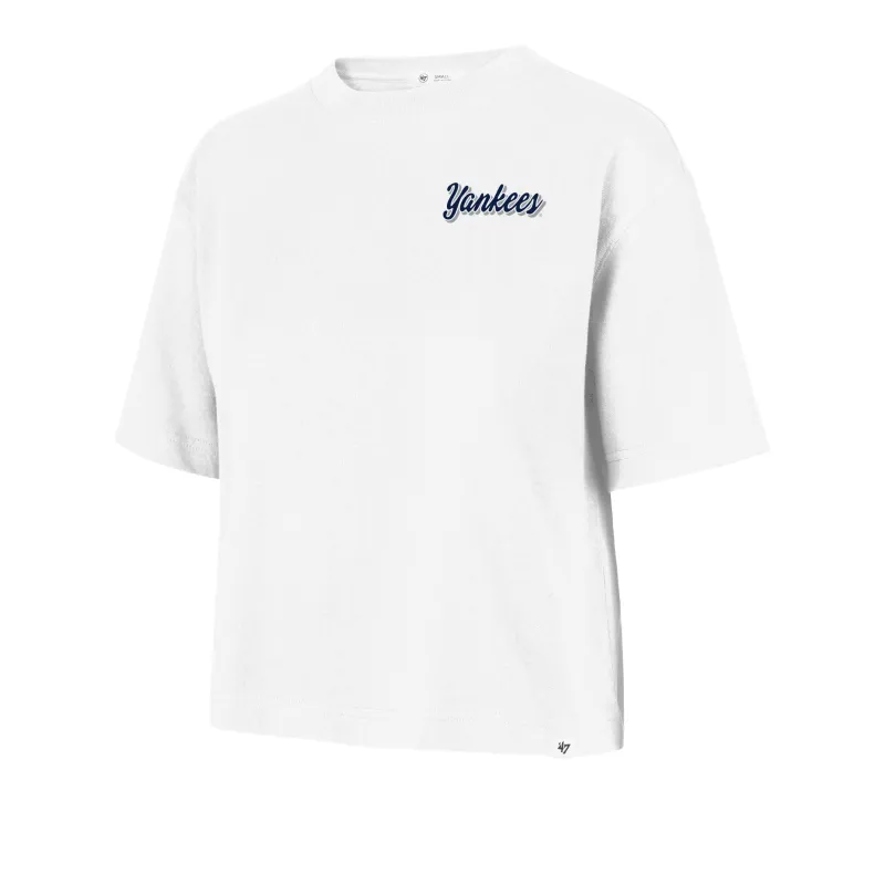 NEW YORK YANKEES COLLAGE SCRIPT '47 REED CITY TEE WOMENS made by 47