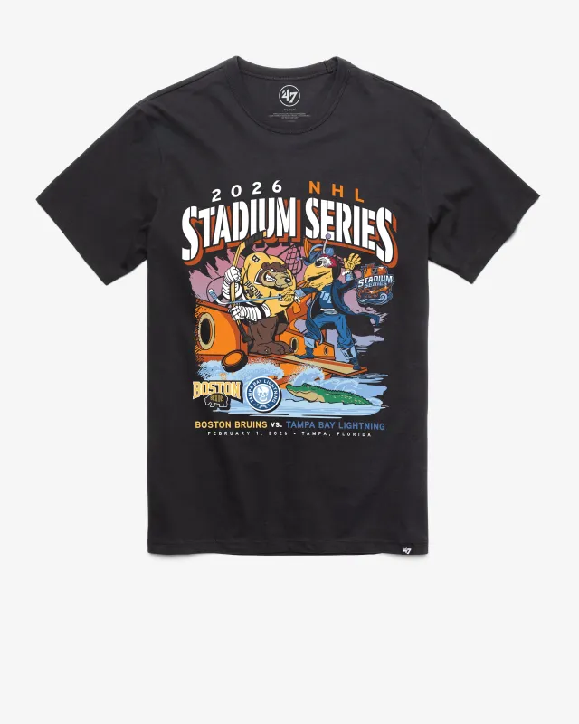 BOSTON BRUINS VS. TAMPA BAY LIGHTNING STADIUM SERIES DUELING REGIONAL '47 FRANKLIN TEE made by 47