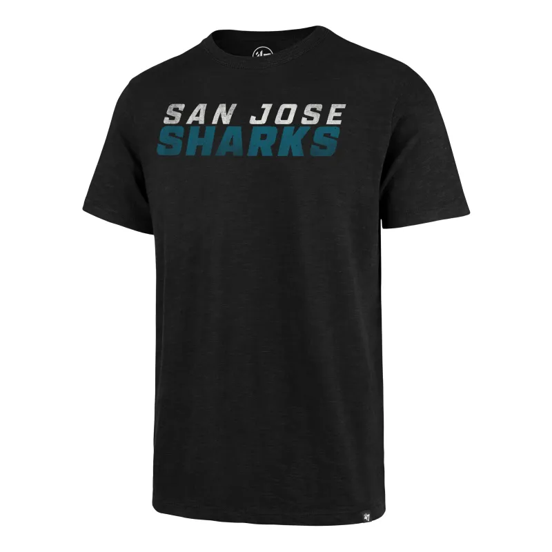 SAN JOSE SHARKS GRIT WORDMARK '47 SCRUM TEE made by 47