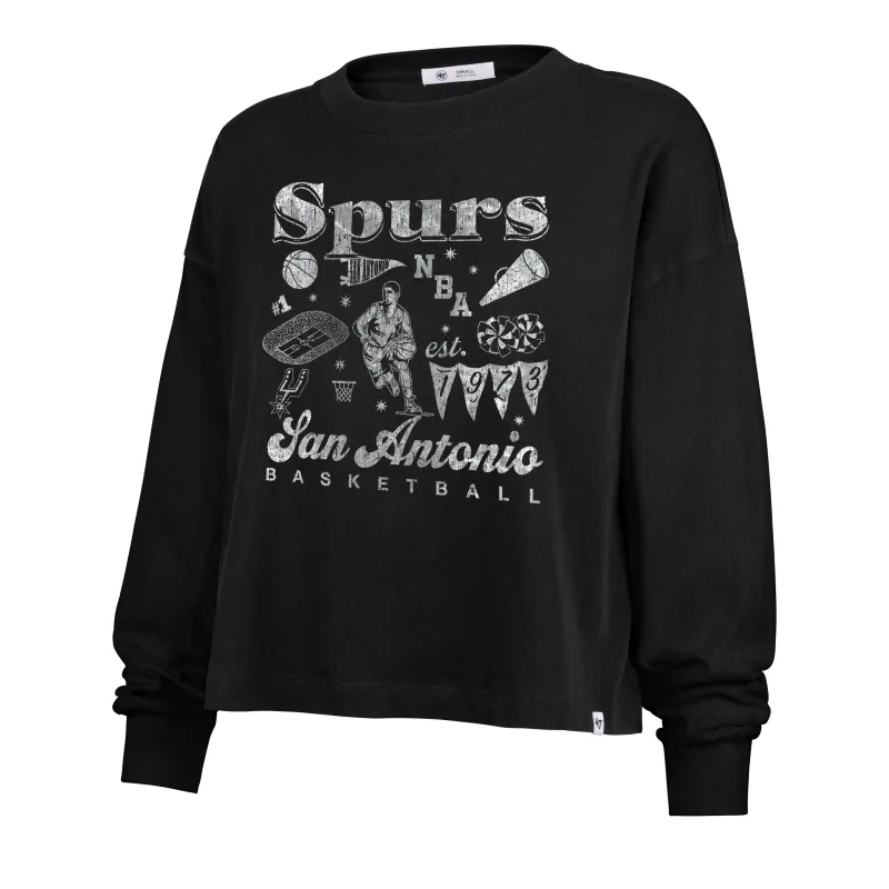 SAN ANTONIO SPURS TEAM COLLAGE '47 SYDNEY LONG SLEEVE TEE WOMENS made by 47