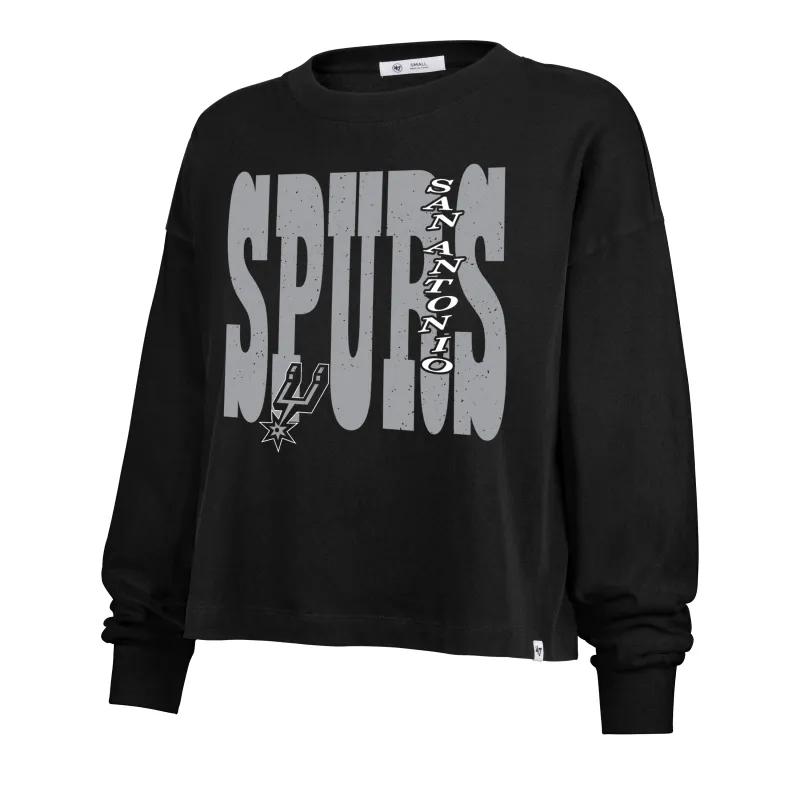 SAN ANTONIO SPURS BOLD STACK '47 SYDNEY LONG SLEEVE TEE WOMENS made by 47